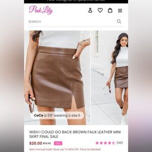 Faux Leather Skirts